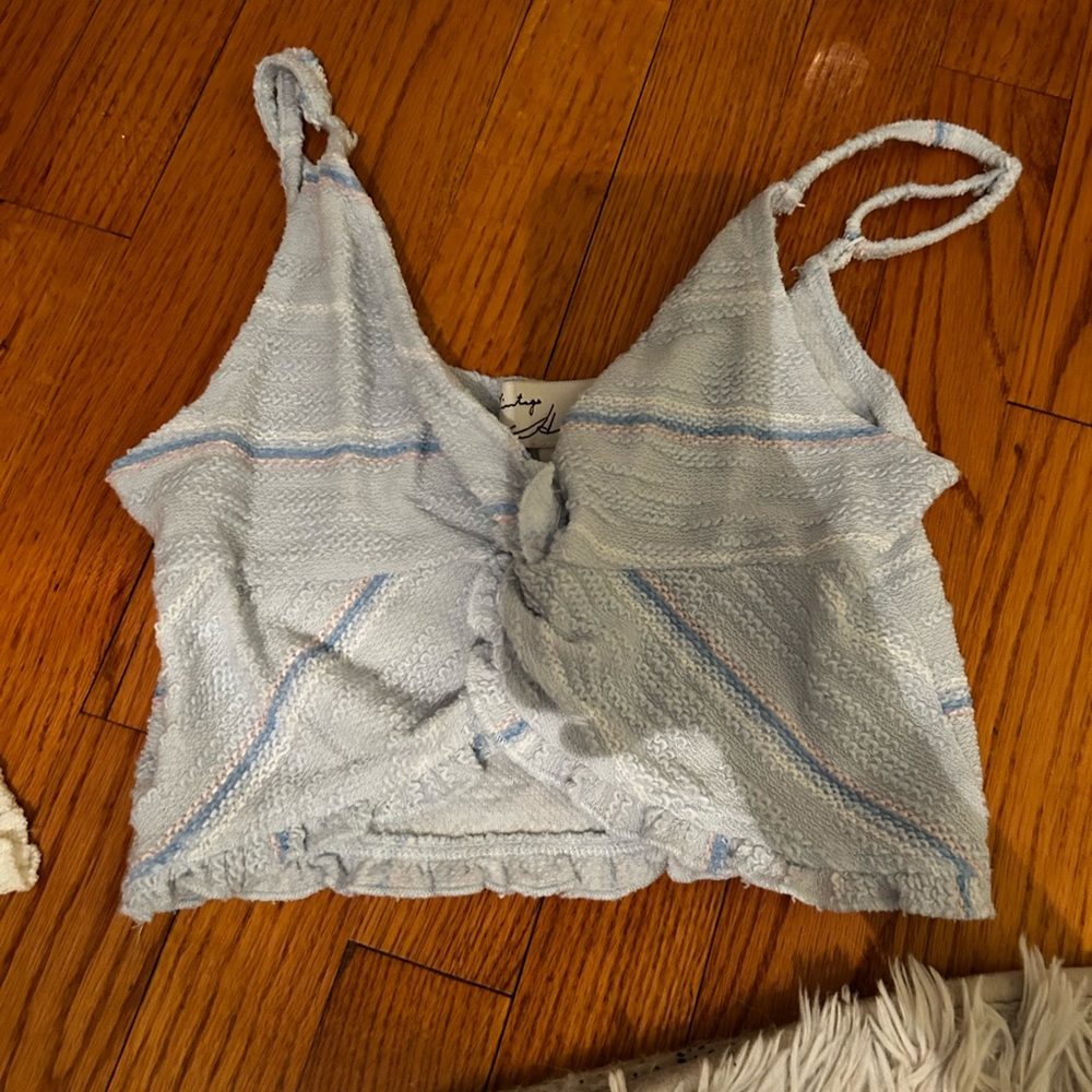 Women's Light Blue Textured Top